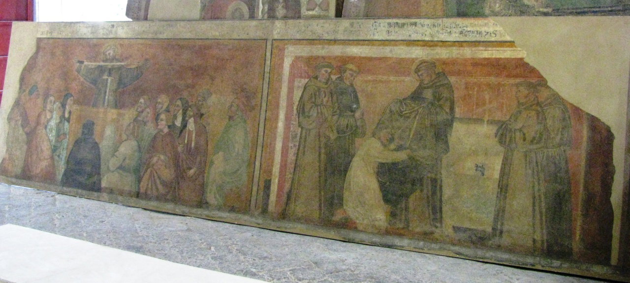 visione di frate Pacifico/ vestizione di frate Pacifico (?) (dipinto murale stac